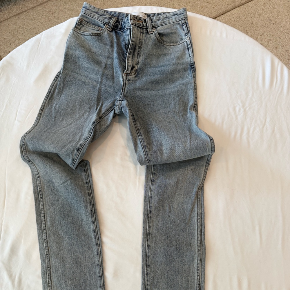 Something Navy Denim Blue Straight Leg Jeans